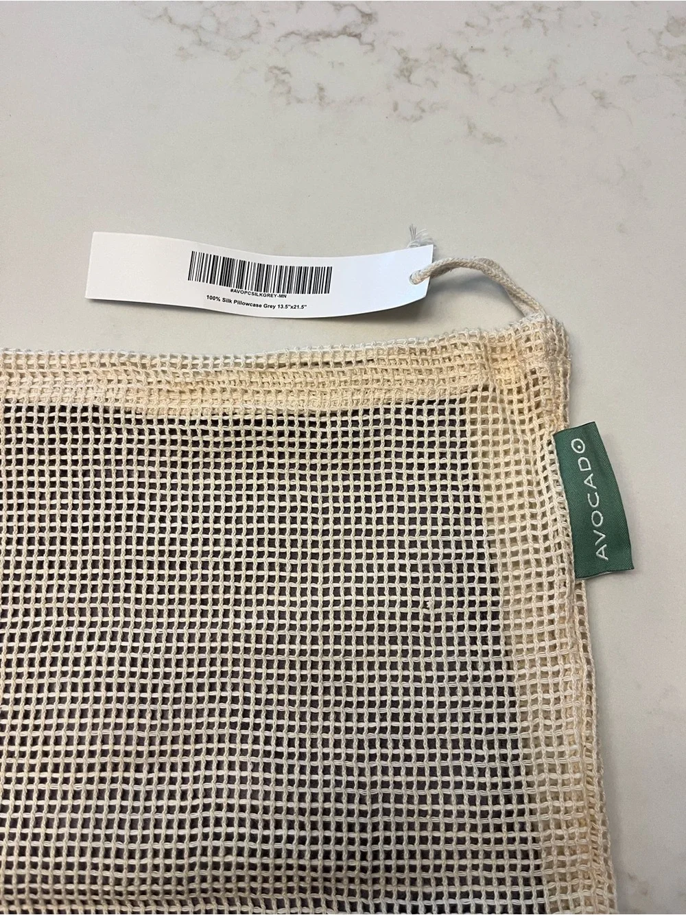 NWT Avocado Green Mini Silk Pillowcase in Grey